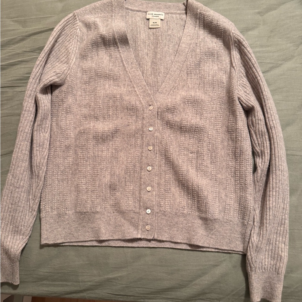 Women's Gray Cardigan Sweater